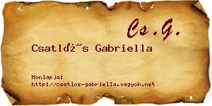 Csatlós Gabriella névjegykártya