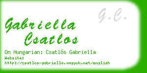 gabriella csatlos business card