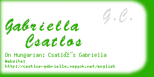 gabriella csatlos business card